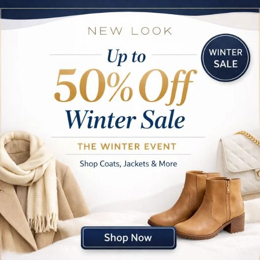 New Look UK – The Winter Event Enjoy up to 50% OFF on women’s, men’s, and girls’ winter clothing and accessories.